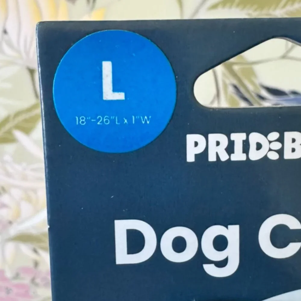 Pedal Haus Large Dog Collar – NWT | Navy & White | Size Large (18”–26”)